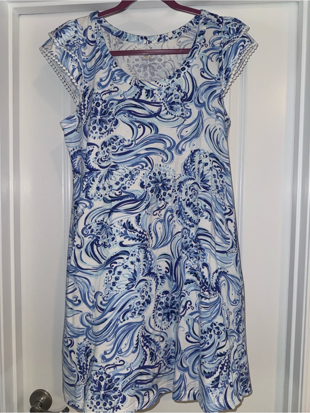 Lilly Pulitzer Bridgitte Cotton Shift Dress in Resort White Don't Be Jelly